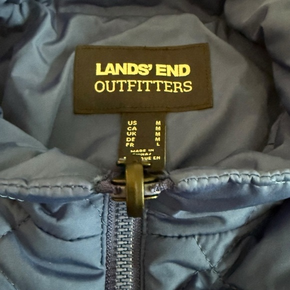 Lands End Royal Blue Quilted Jacket, size medium, puffer jacket - Picture 4 of 7